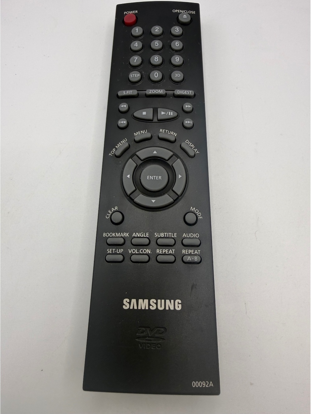 Samsung DVD Video Remote Control Model 00092A